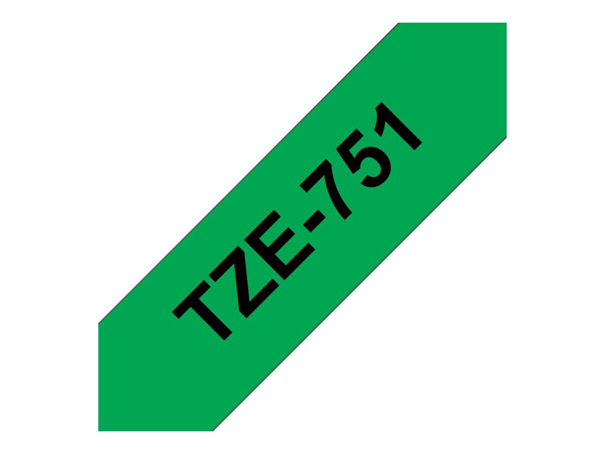 Tape/24mm black on green f P-Touch TZE