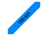 BROTHER P-TOUCH TZE-521 noir sur bleu 9mm