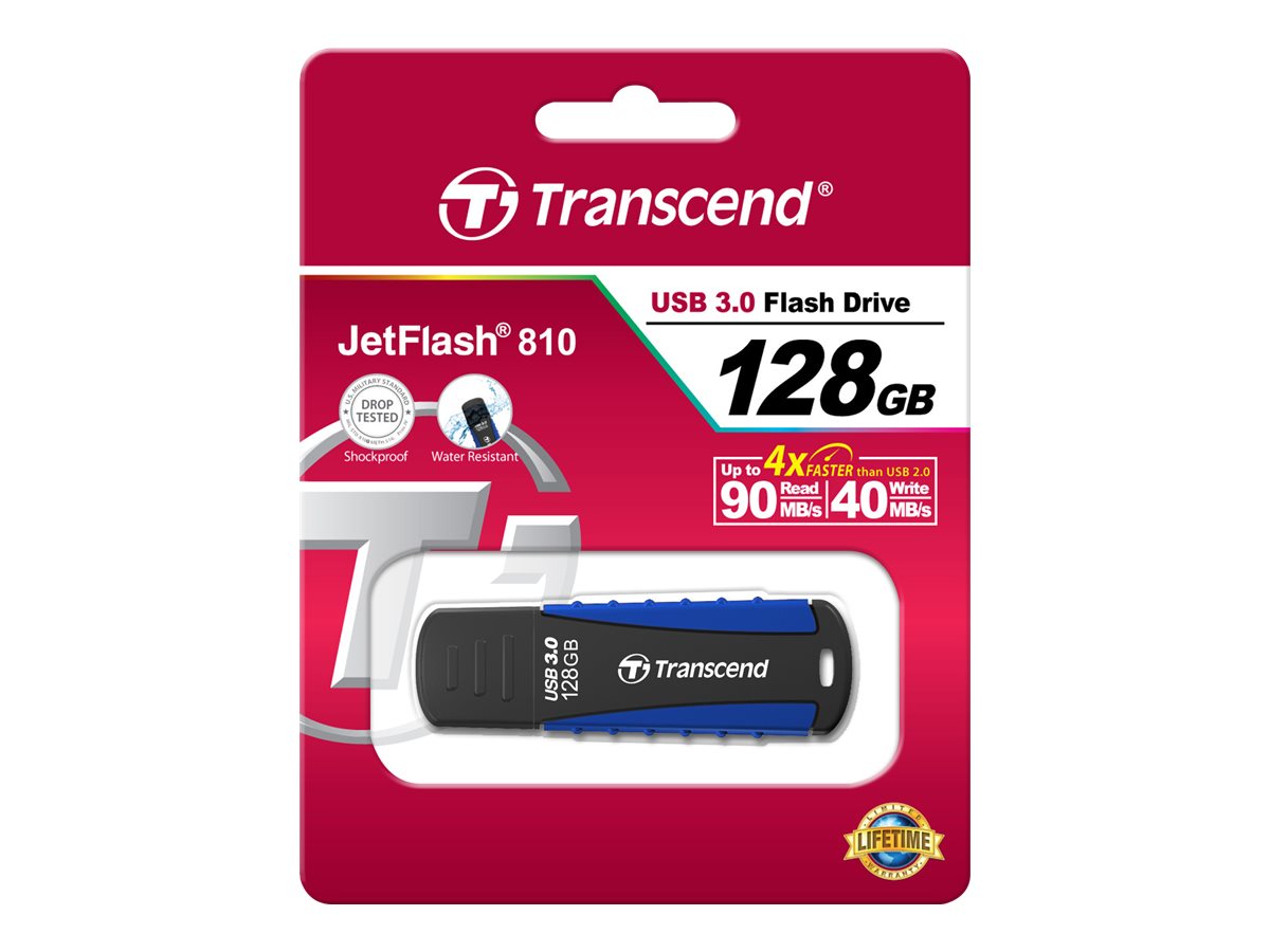 TRANSCEND 128Go ClÃ© USB 3.1 Gen 1 - Antichoc Bleu marine