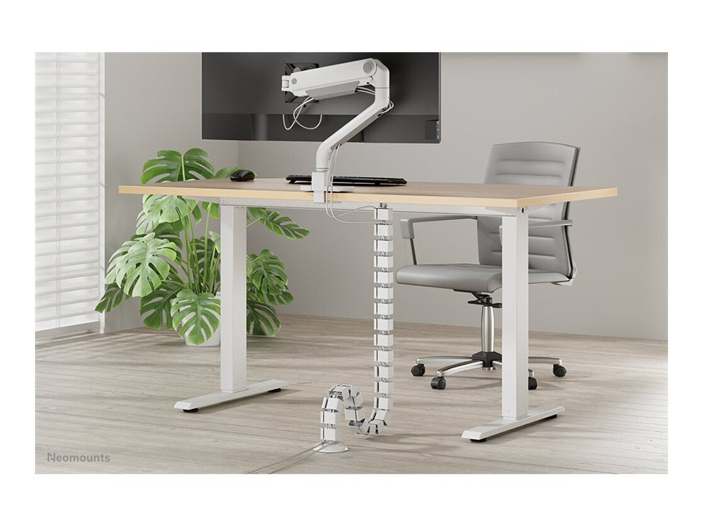 NEOMOUNTS Cable Spine Organizer for sit/stand desk frames screw mounted white