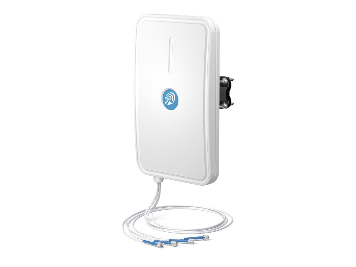 QUWIRELESS Tri-Band 2.4/5-7 GHz WiFi 6E/7 4x4 MIMO Directional Panel RP-TNC Wall/Mast Antenna