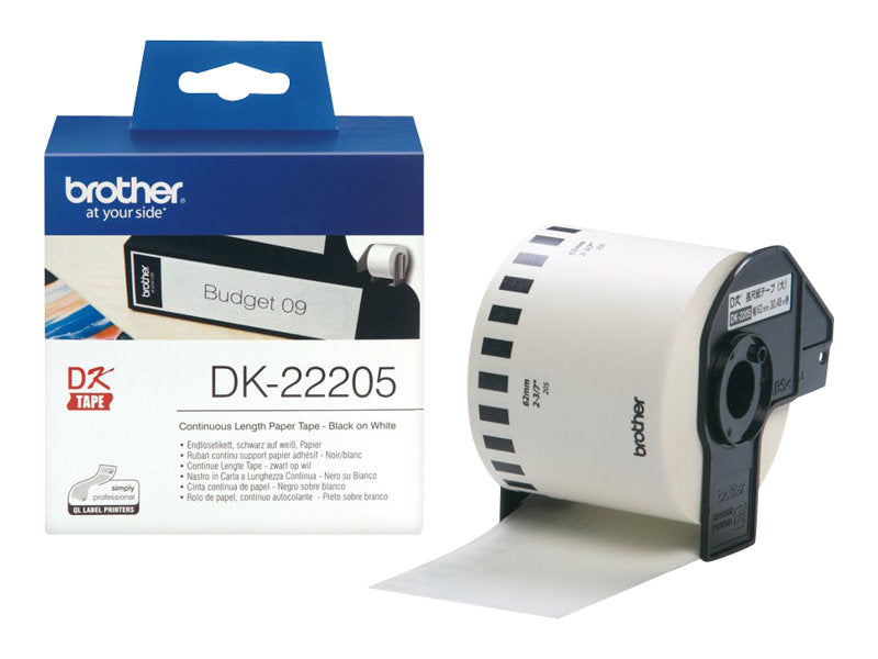 BROTHER P-TOUCH DK-22205 continue length  papier 62mm x 30.48m