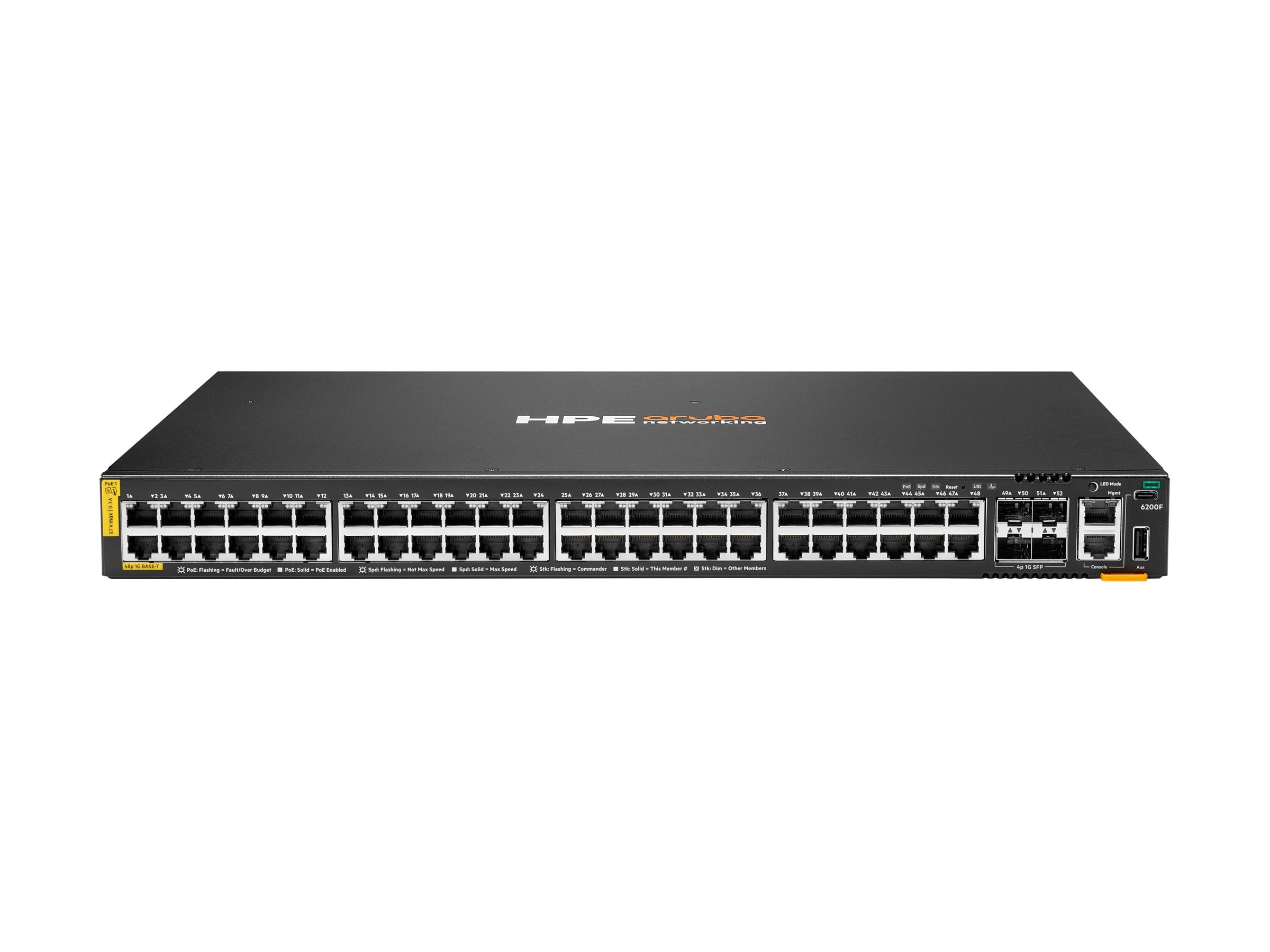 HPE Aruba Networking CX 6200F 48G Class-4 PoE 4SFP 740W Switch