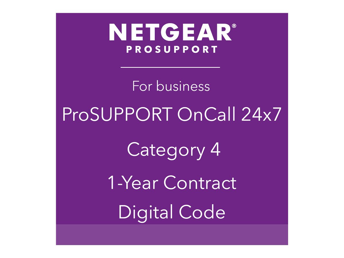 NETGEAR Pack ProSUPPORT 1 an OnCall 24/7 Catégorie 4