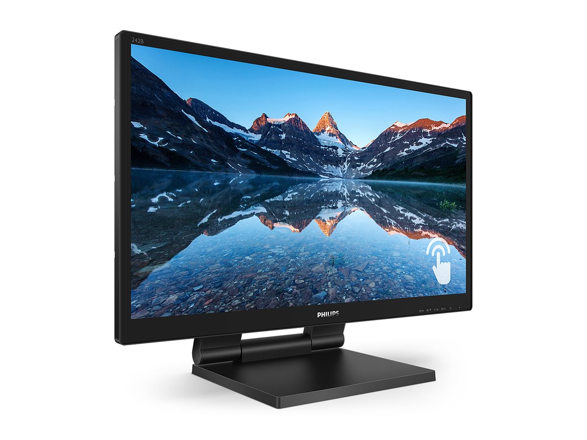 PHILIPS 242B9T 24" - écran tactile - 1920 x 1080 Full HD (1080p) @ 60 Hz - IPS - 250 cd/m² - 1000:1 - 5 ms - HDMI, DVI-D, VG DP,HP