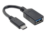 EATON TRIPPLITE USB-C to USB-A Adapter M/F USB 3.1 Gen 1 5 Gbps USB-IF Certified Thunderbolt 3 Compatible 6p 15.24cm