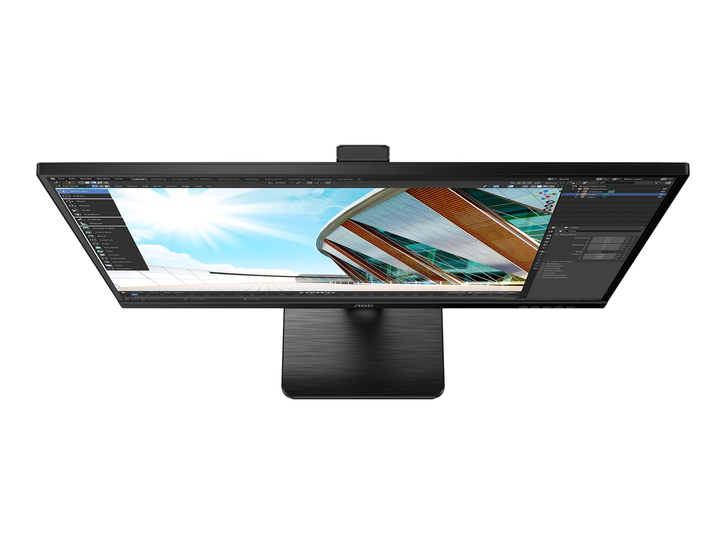 AOC 27P2Q 27p 1920x1080 FHD IPS 250cd/m2 1000:1 4ms HDMI DVI DisplayPort VGA haut-parleurs noir
