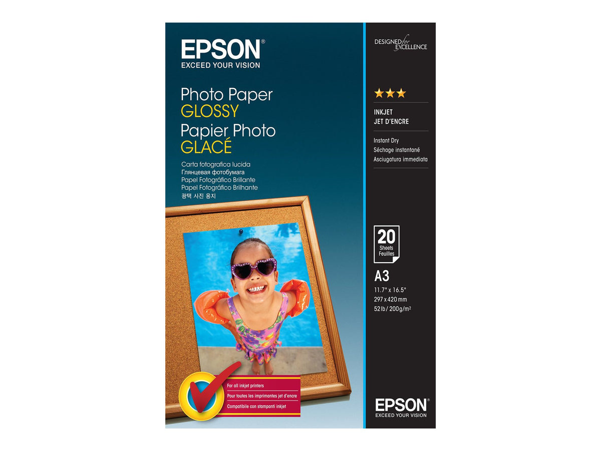 EPSON PHOTO  papier brillant A3 20 feuilles pack de 1