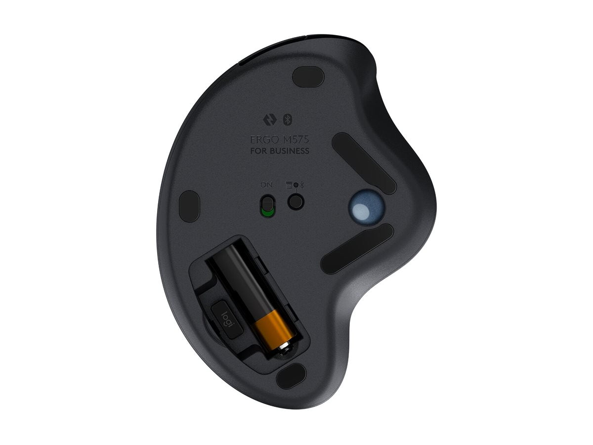 LOGITECH ERGO M575 for Business Trackball right-handed optical 5 buttons wireless Bluetooth Bolt USB receiver graphite