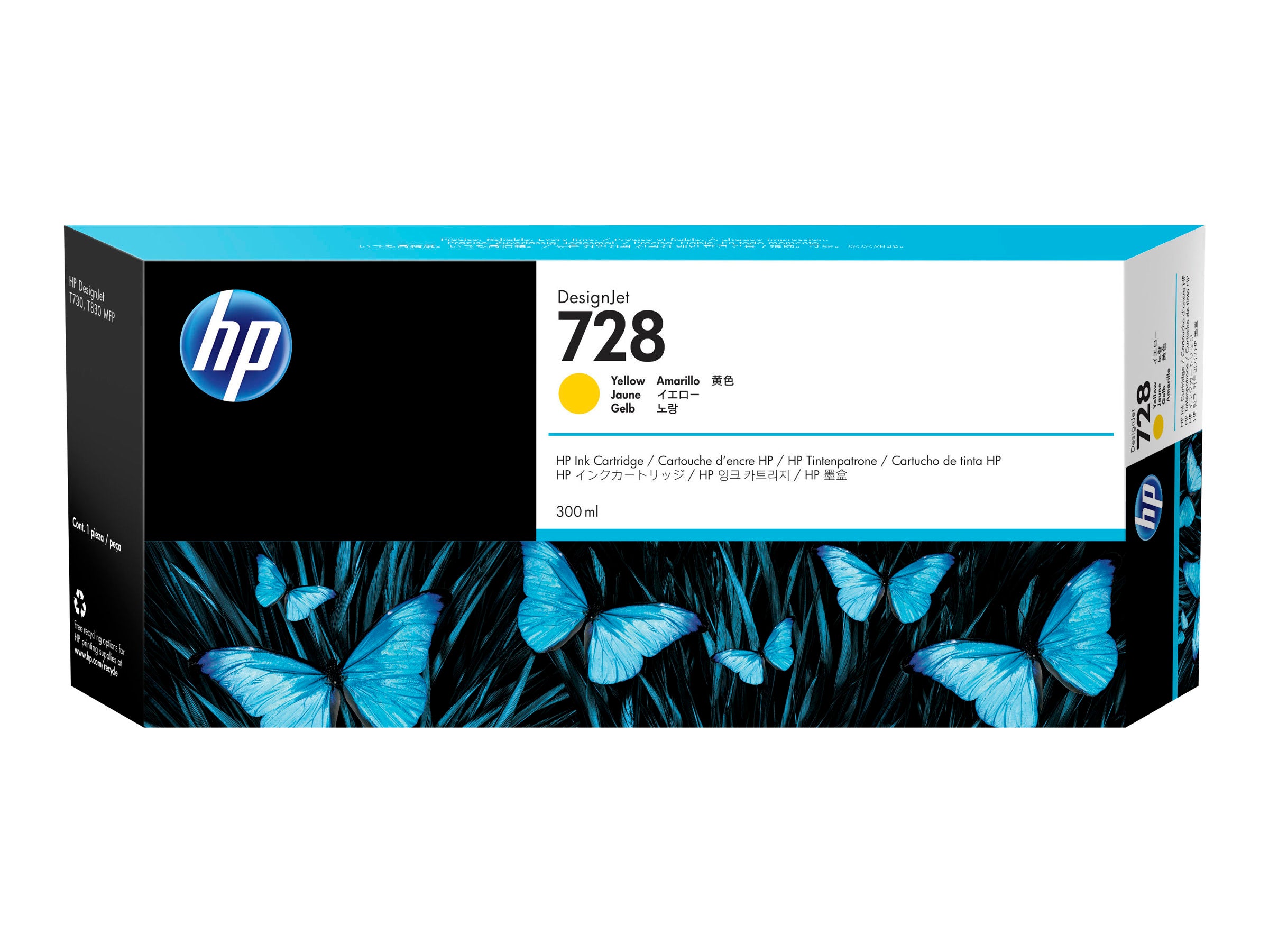 HP 728 original 300-ml Yellow Ink cartridge F9K15A