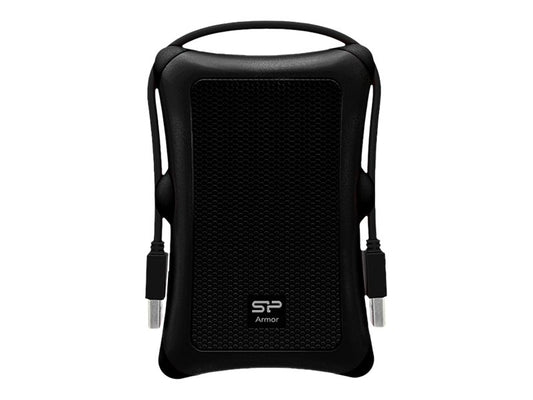 SILICON POWER External HDD Armor A30 2To 2.5p USB 3.2 Anti-shock Black MIL-STD 810F Method 516.5 Procedure IV LED light