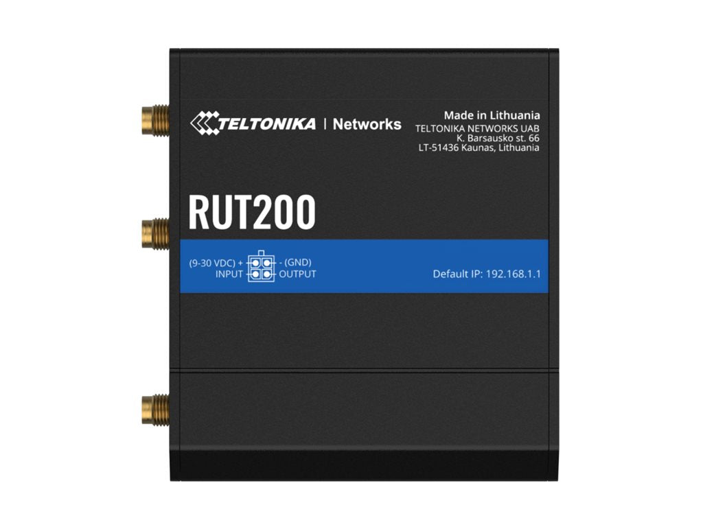 TELTONIKA NETWORKS RUT200 eSIM 4G/LTE/3G WiFi EMEA EU Industrial Cellular Router