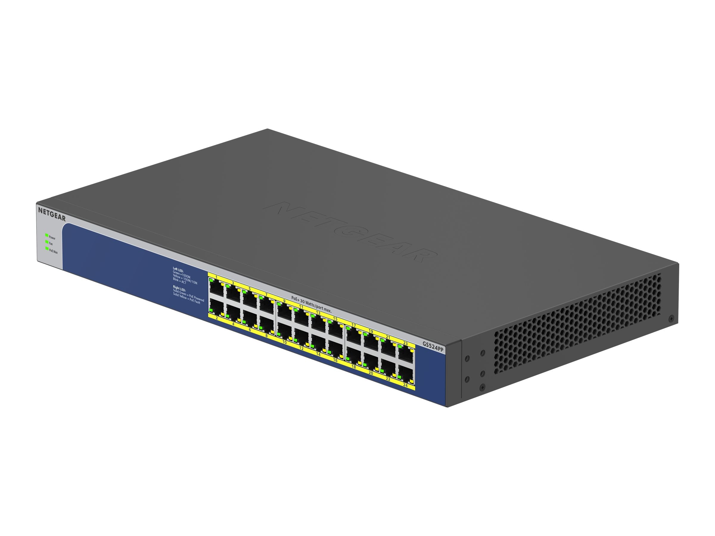 NETGEAR 24PT GIGE UNMNGED SWTCH W/ POE++