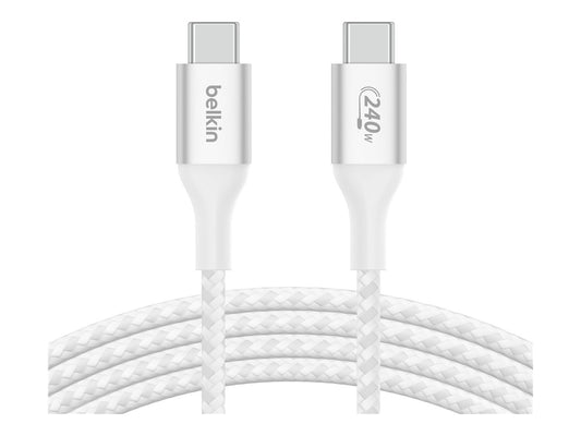 BELKIN Boost Charge 240w USB-C to USB-C Cable 2M White