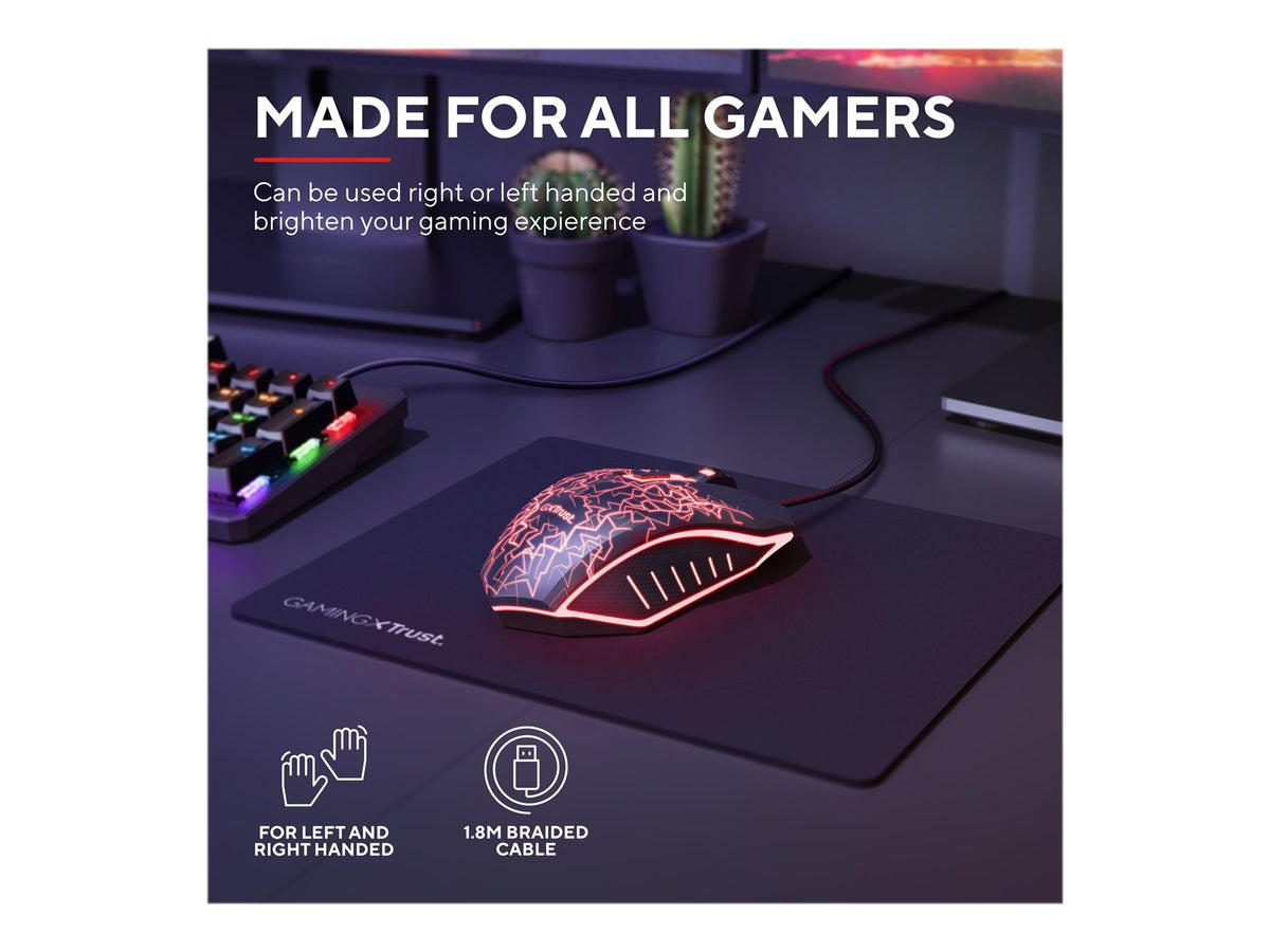 TRUST Souris gaming filaire IZZA rétroéclairée - Noire