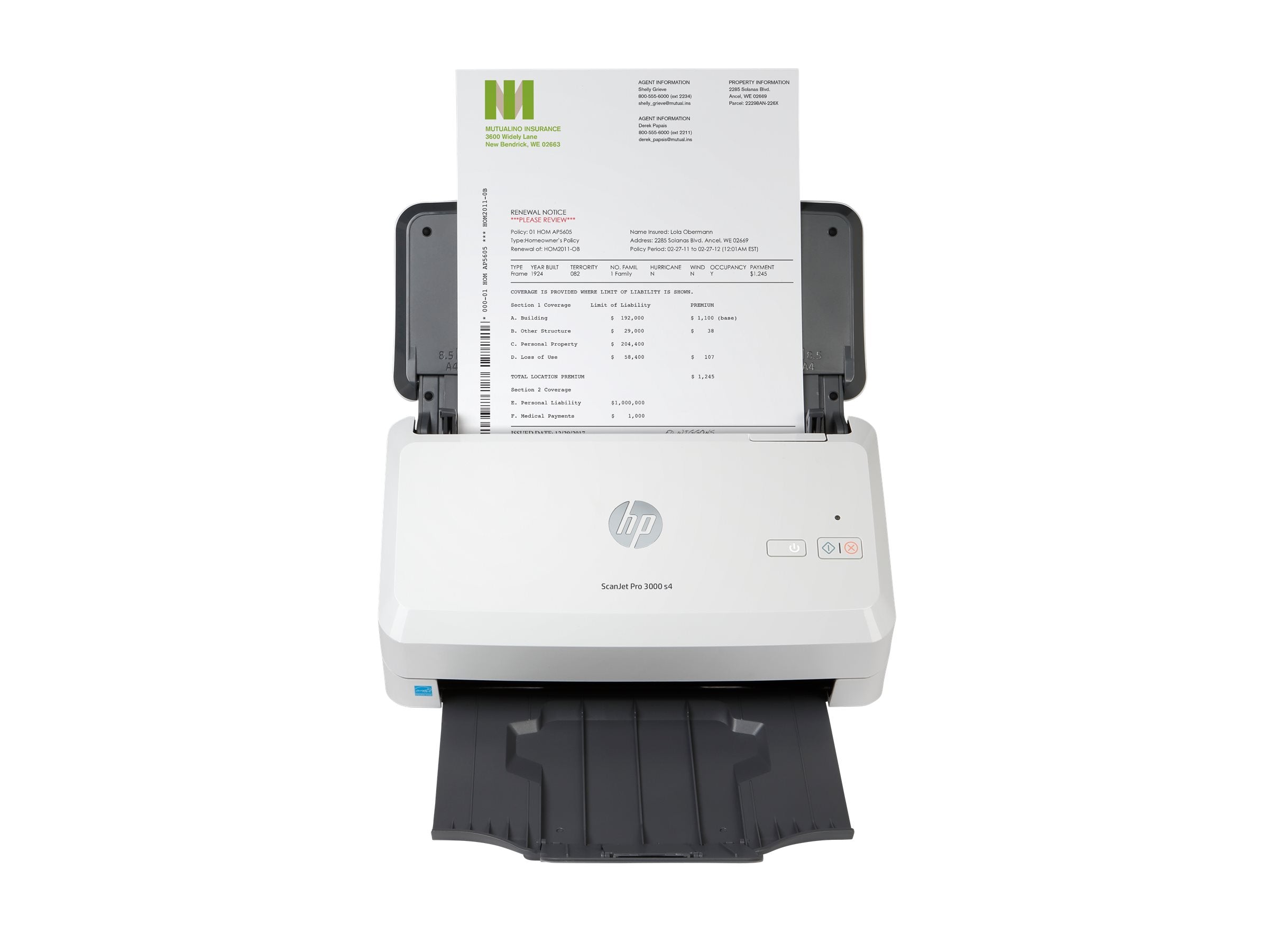 HP Scanjet Pro 3000 s4 Sheet-feed Scanner de Document CMOS CIS Duplex 216x3100mm 600dpix600dpi 40ppm mono ADF 50sheets 4000scans