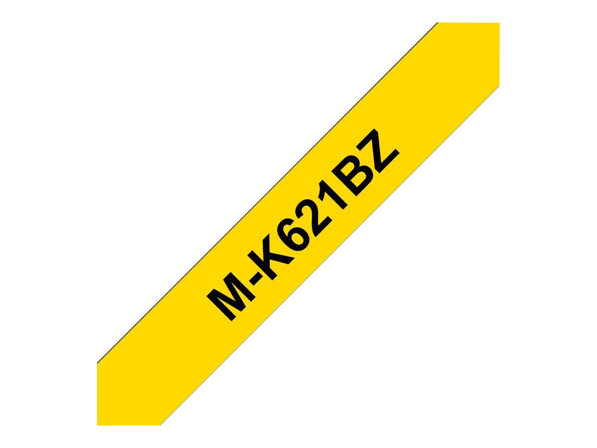 BROTHER P-TOUCH MK-621 noir sur jaune  9mm