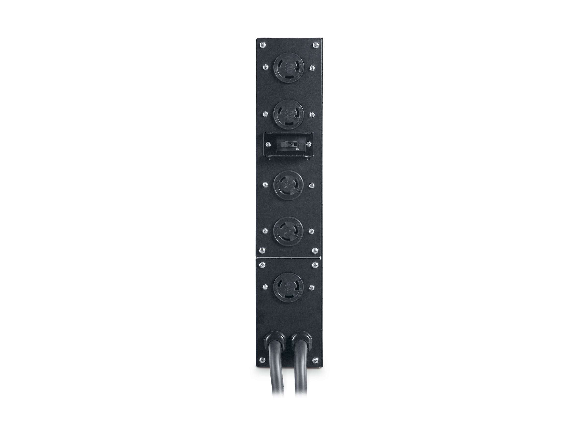 APC Service Bypass Panel Bypass switch rack-mountable AC 200/208/240V output connectors 4 2U 19 3.05m cord Black