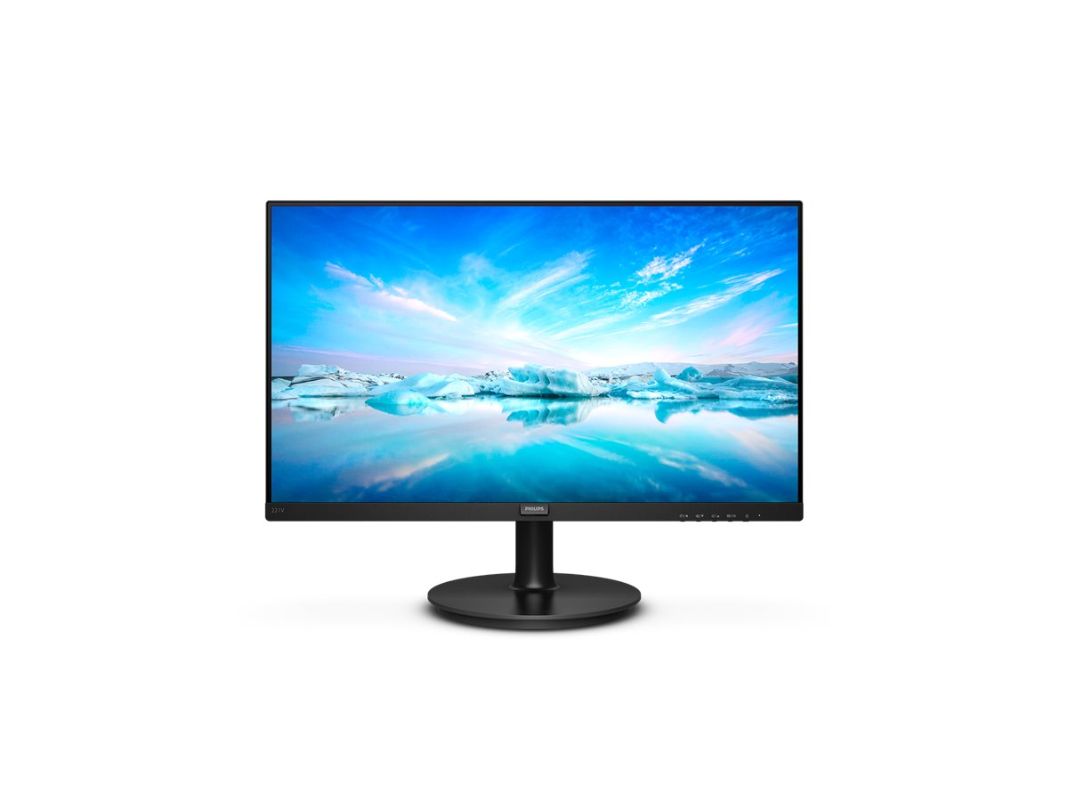 PHILIPS 221V8/00 Écran LED - 22''- 1920 x 1080 Full HD (1080p) @ 75 Hz - VA - 200 cd/m² - 4000:1 - 4 ms - HDMI, VGA