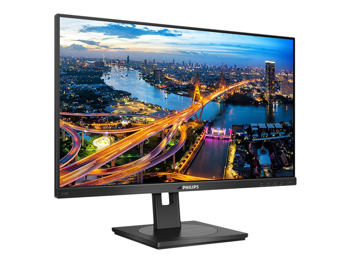PHILIPS 243B1/00 FHD, 23.8p, IPS, 75Hz, 4ms, Adaptive Sync, Docking USB-C, USB-C Port, DP, HDMI, Height adj. Speakers DP /HDMI Cable