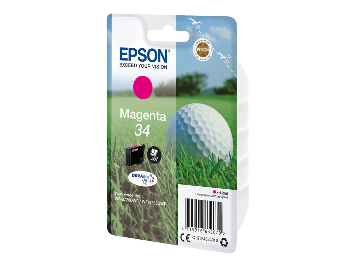EPSON 2LB Singlepack 34 Ink Magenta DURABrite Ultra 4.2ml Blister w/s
