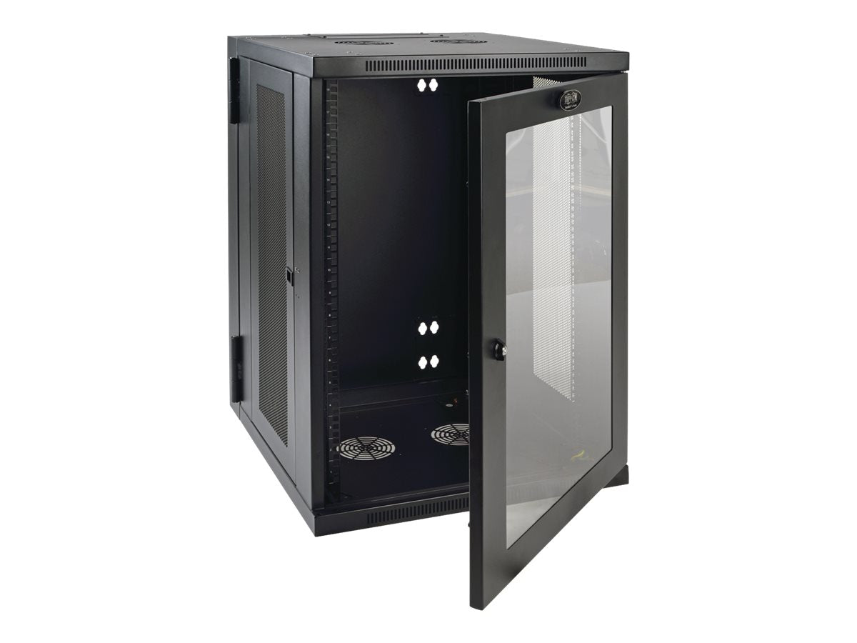 EATON TRIPPLITE 18U Wall Mount Rack Enclosure Server Cabinet w Hinged Acrylic Window Rack cabinet wall mountable Black 18U 19
