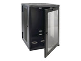 EATON Wall-Mounted SmartRack 18U Enclosure L. 600mm D.550mm Rear Hinges Glass Door