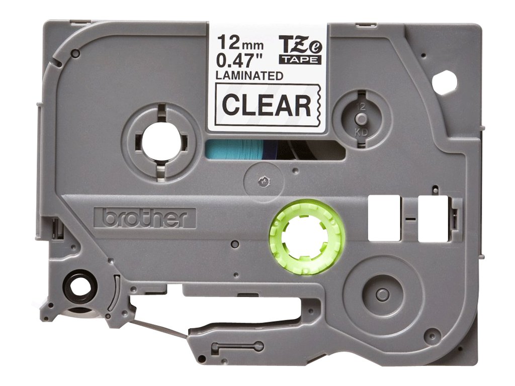 BROTHER P-TOUCH TZE-S131 noir sur clear 12mm extra gluant