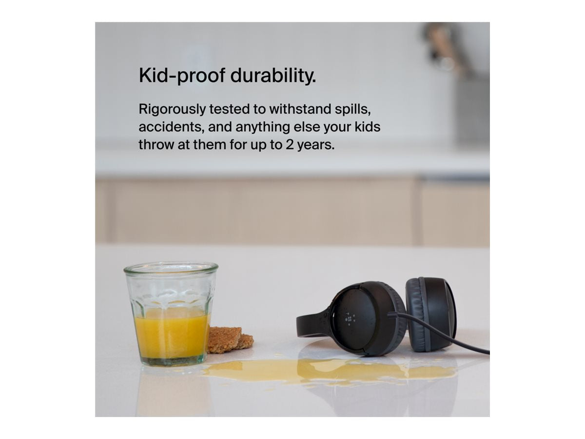 BELKIN SOUNDFORM Mini Wired On-Ear Headphones for Kids Black