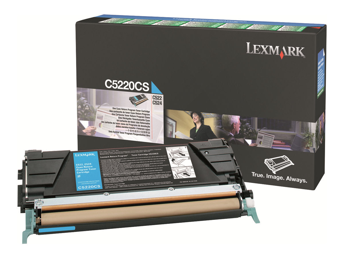 LEXMARK C522N, C524 cartouche de toner cyan capacité standard 3.000 pages pack de 1 retour programme