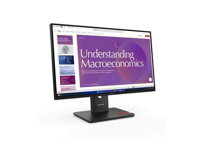 LENOVO ThinkVision T24d-40 LED Écran 24p 1920x1080 Full HD (1080p) 120Hz HDMI DisplayPort USB-C Dock 96W DaisyChain Spk