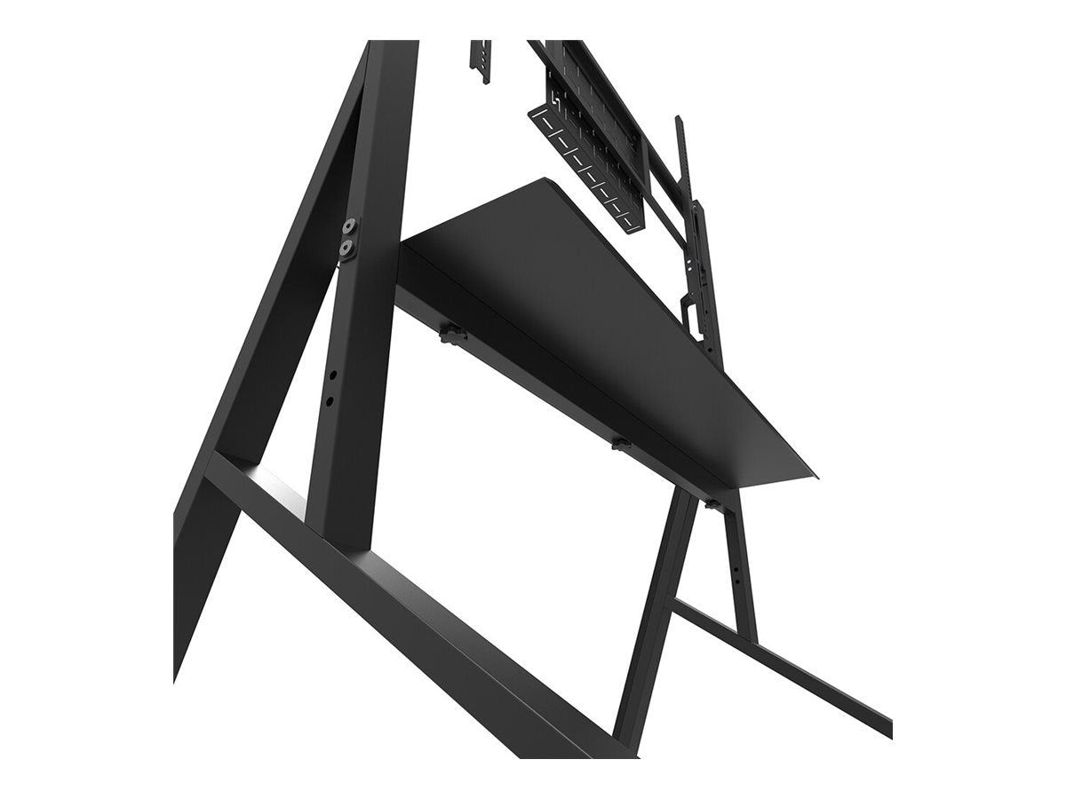 NEOMOUNTS FL50-525BL1 Support au sol mobile pour écran 55-86p - étagère multimédia incluse - installation rapide - TÌV