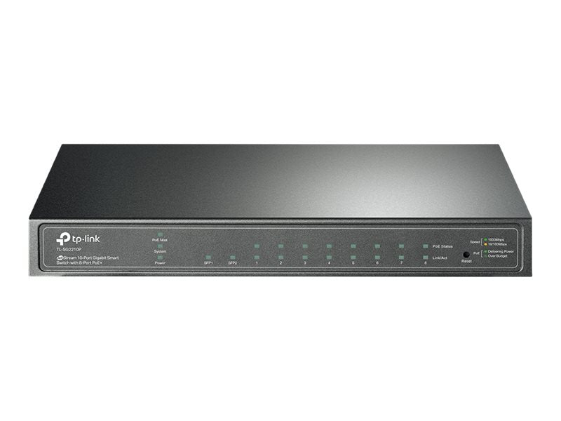 8 Port Smart PoE Switch with 2 SFP ports