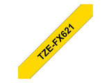 BROTHER P-TOUCH TZE-FX621 noir sur jaune  9mm