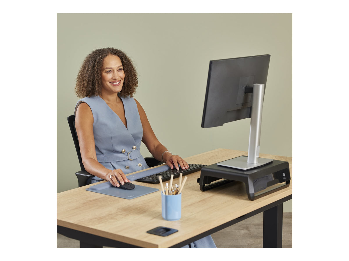 FELLOWES Tapis souris repose-poignets XL Breyta Bleu gris