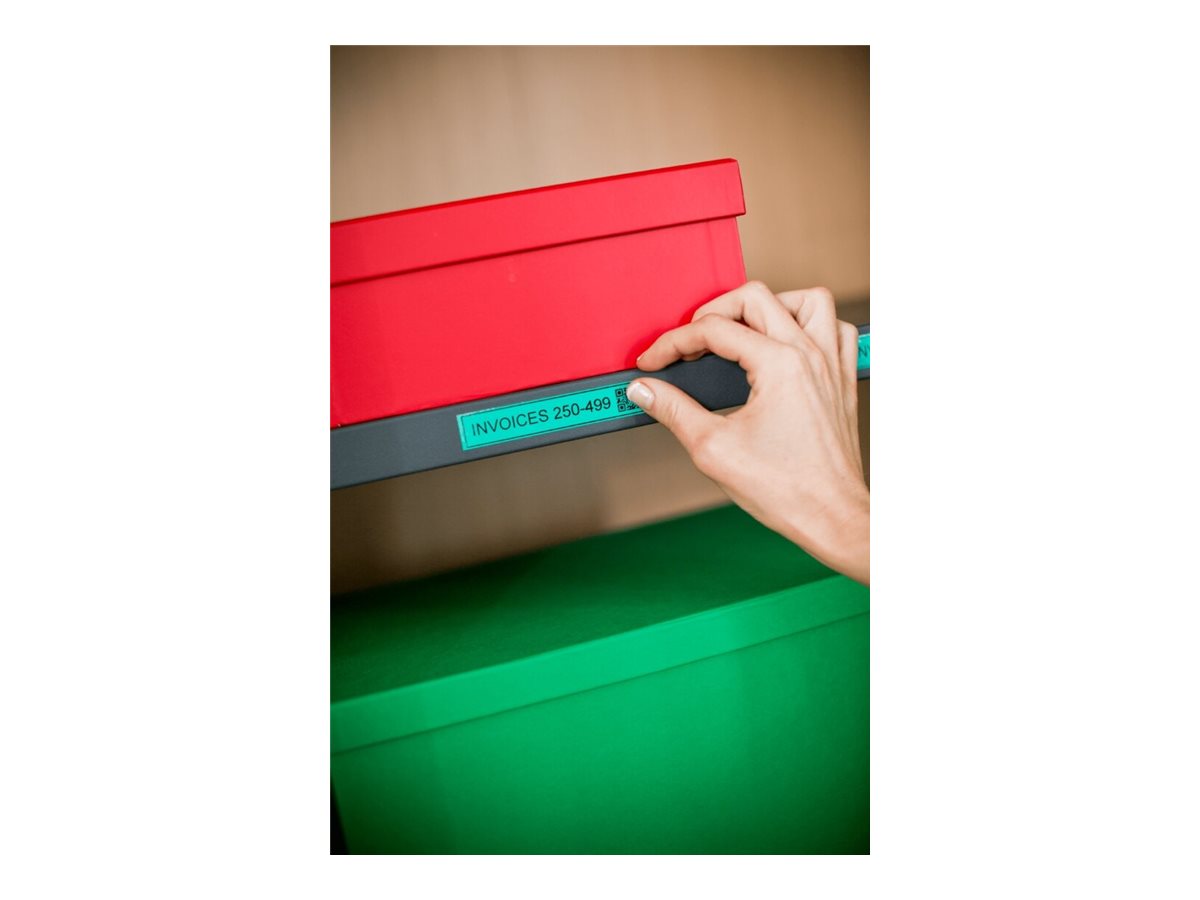 BROTHER P-TOUCH TZE-741 noir sur vert 18mm