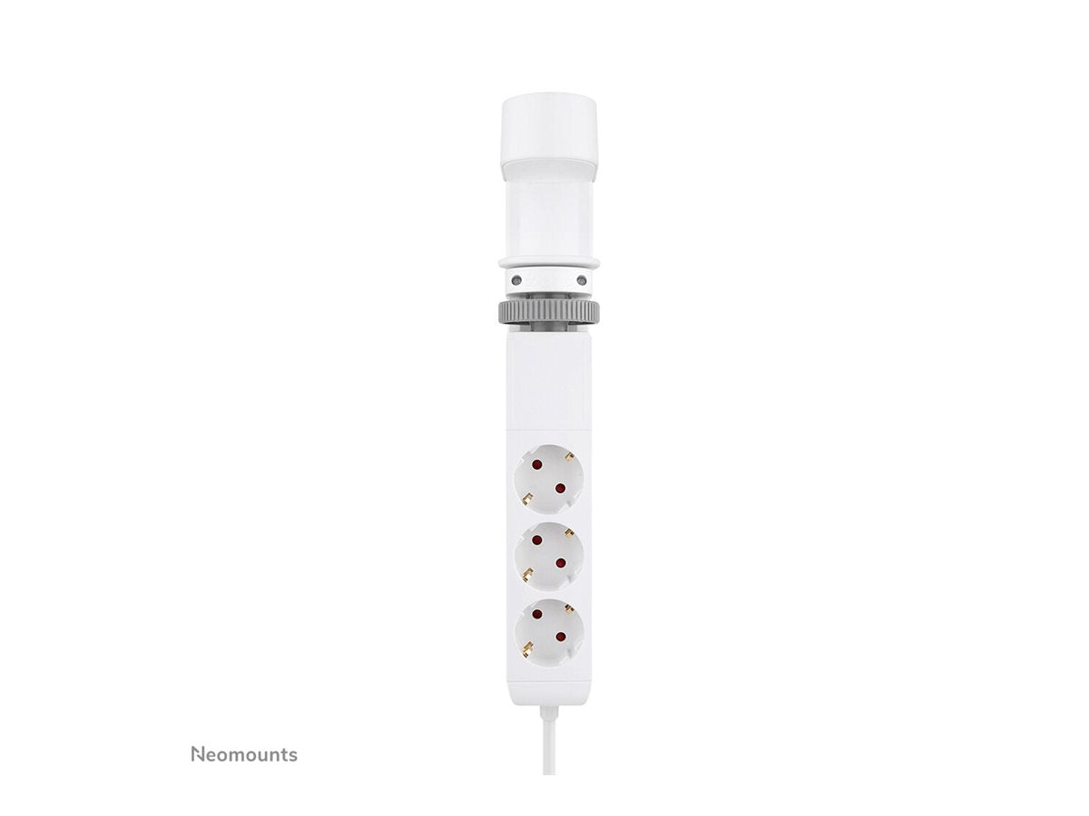 NEOMOUNTS VOLT Desk Clamp socket with Quick-charge USB Ports clamp 0-50mm 3x type-F 230V 1x USB-A 18W 2x USB-C 20W