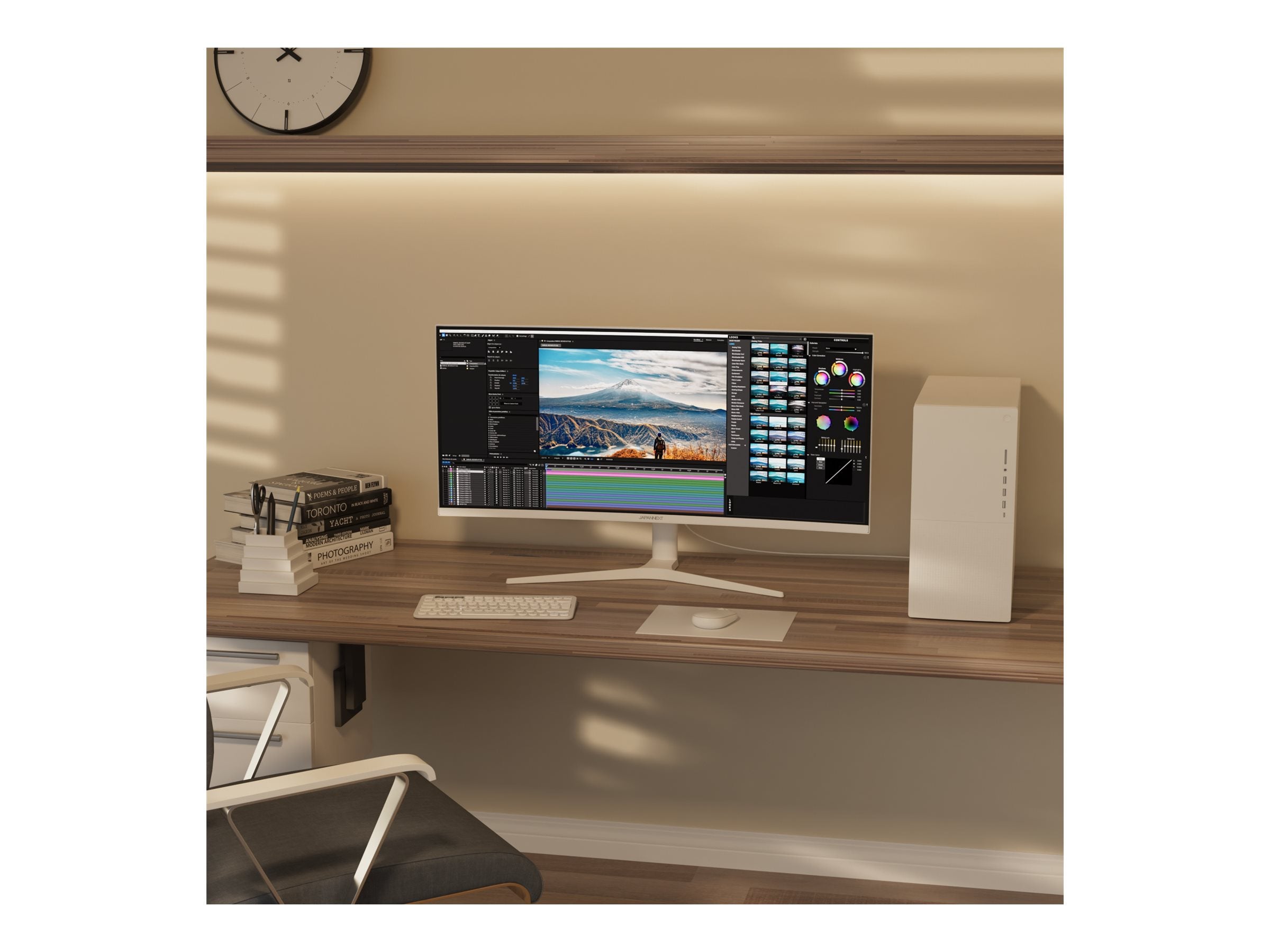 JAPANNEXT JNI340UWQHD60CC65WHSW Ecran LED 34 UWQHD(3440x1440)60Hz IPS  300 cd/m