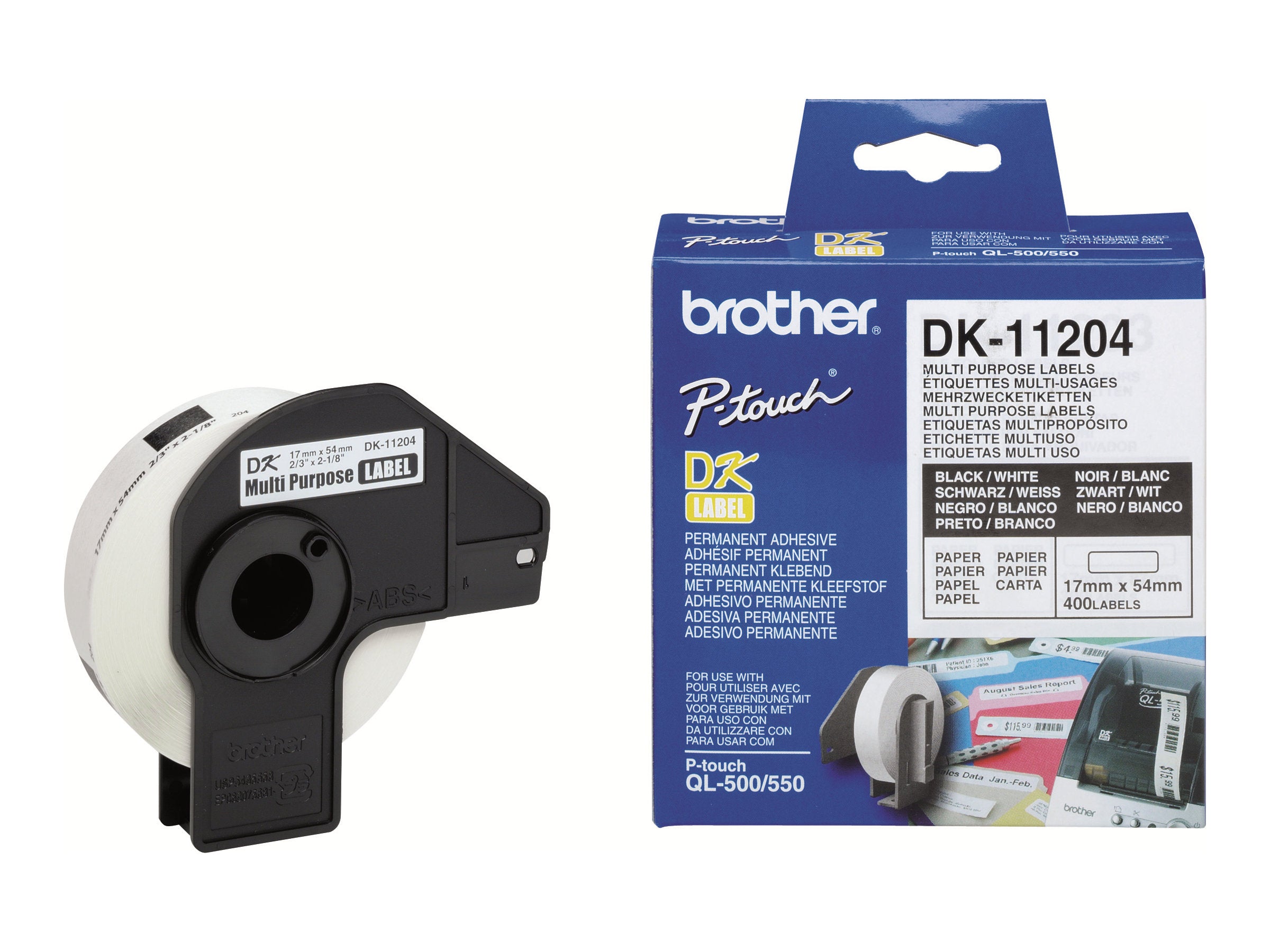 Dual label 400pc/roll 17x54 f QL-series