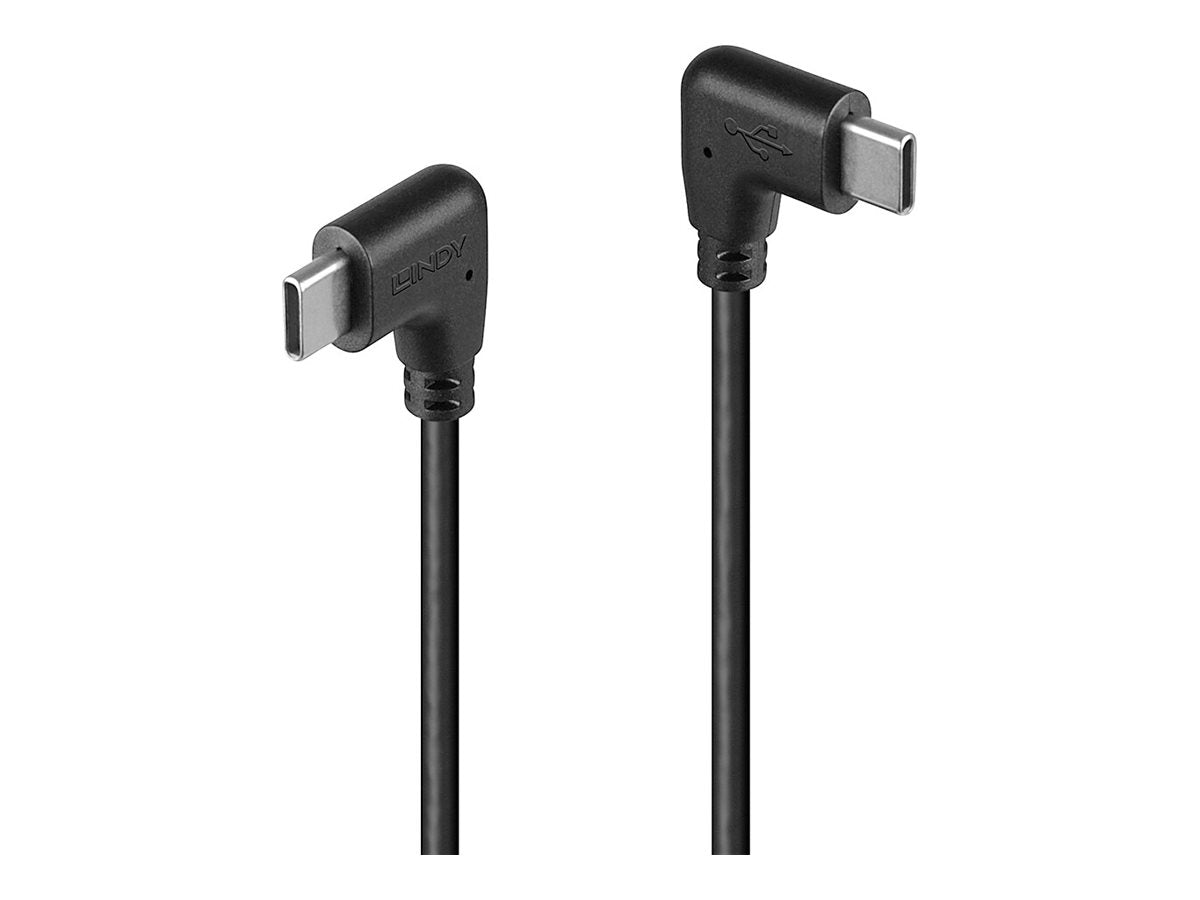 LINDY 1m USB 2.0 Type C Cable 2 x 90 Right Angle