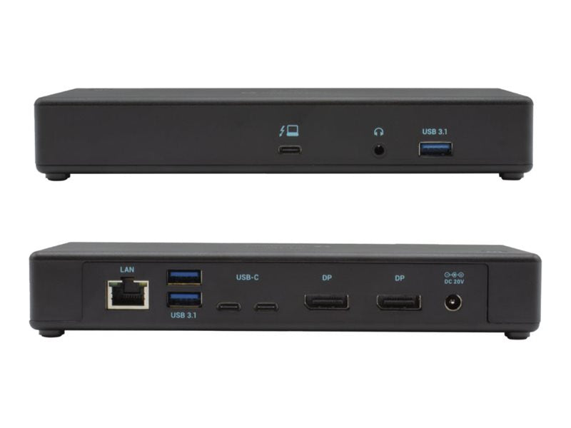 I-TEC Thunderbolt3/USB-C Dual DisplayPort 4K Docking Station 2xDP 1xGLAN 1xUSB 3.1 2xUSB 3.0 2xUSB-C Data 1xAutio/Mic 85W PD KL