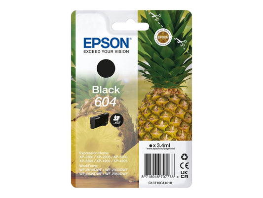 EPSON 4LB Singlepack Black 604 Ink w/s