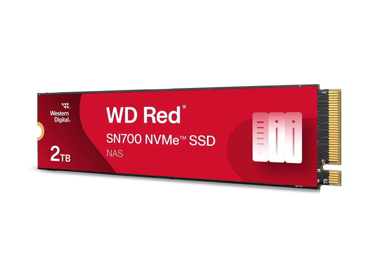 WD Red SSD SN700 NVMe 2To M.2 2280 PCIe Gen3 8Gb/s internal drive for NAS devices POWERED BY SANDISK