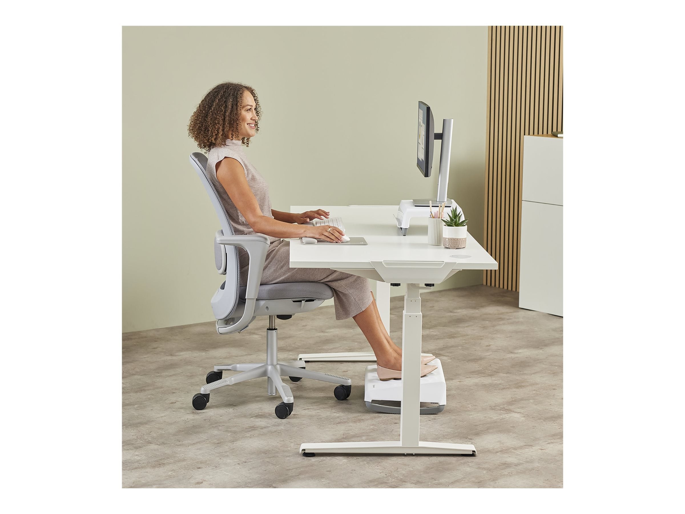 FELLOWES Repose-poignets clavier Breyta - Bleu gris