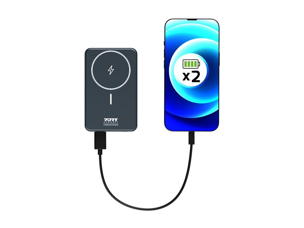 PORT DESIGNS Powerbank 10 000 mAh - Wireless Qi2