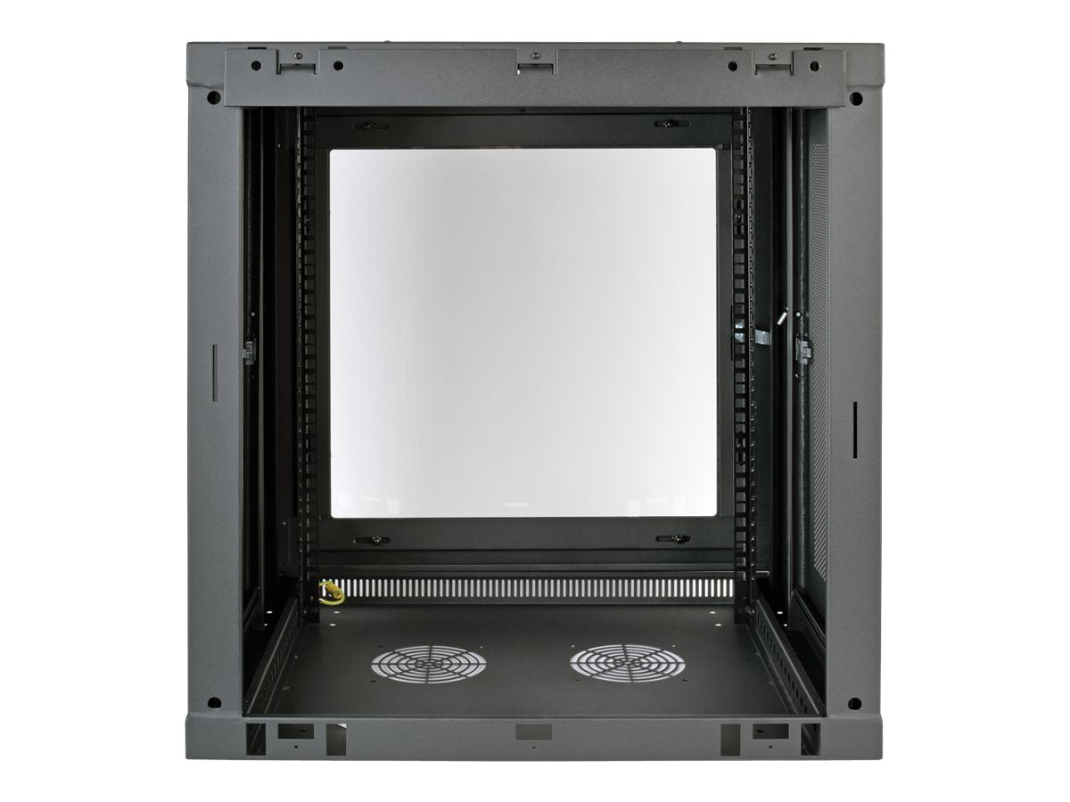 EATON TRIPPLITE 12U Wall Mount Rack Enclosure Server Cabinet w/ Glass Front Door Rack cabinet wall mountable Black 12U 19