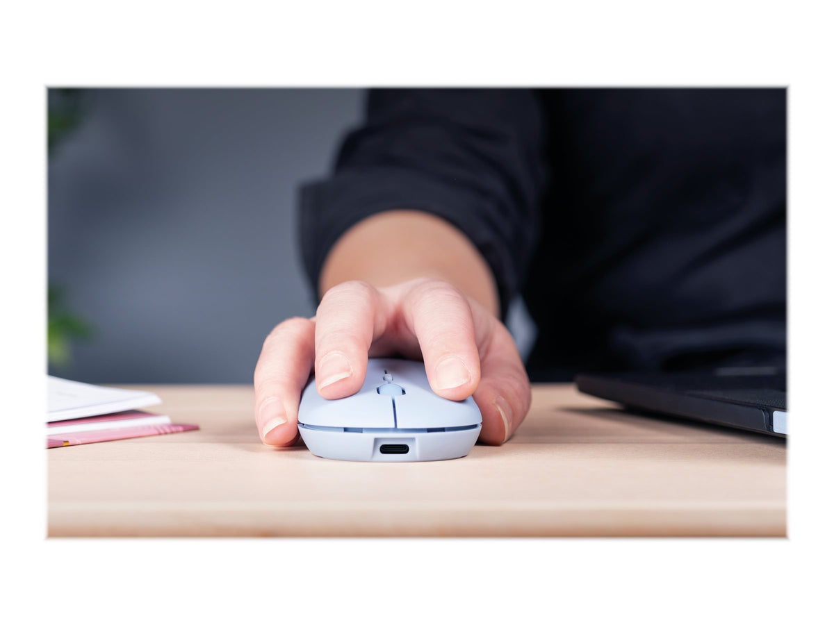 TRUST Souris sans fil PUCK Ultra-plate rechargeable - Bleue