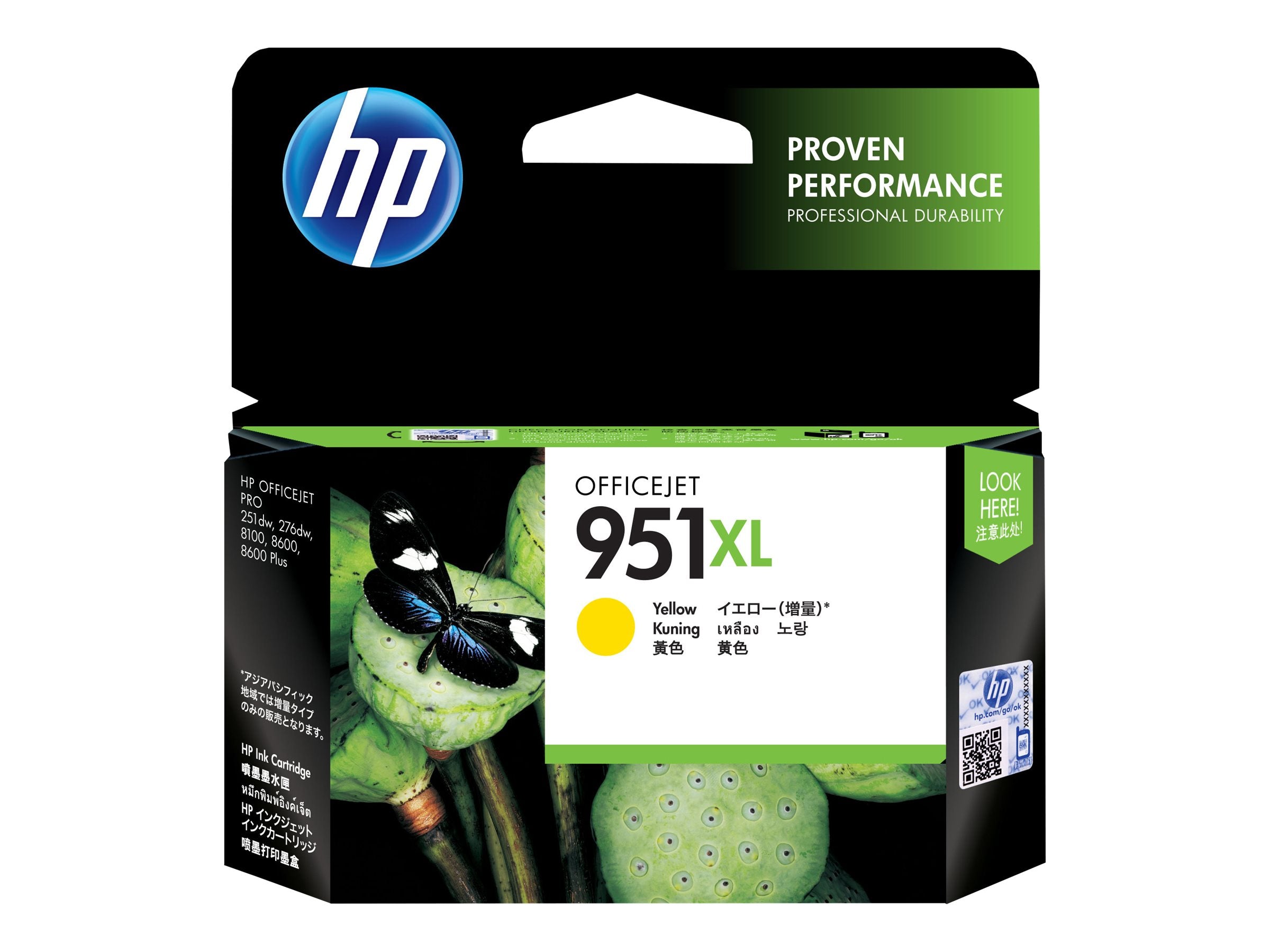 HP 951XL original Ink cartridge CN048AE 301 yellow high capacity 1.500 pages 1-pack Blister multi tag Officejet