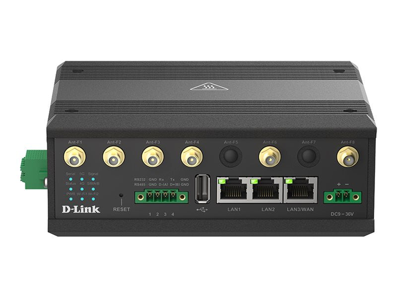 D-LINK Routeur IIoT M2M Industriel 5G NR VPN - Wi-Fi - Double SIM 4 antennes cellulaires externes - 2 x Wi-Fi externes