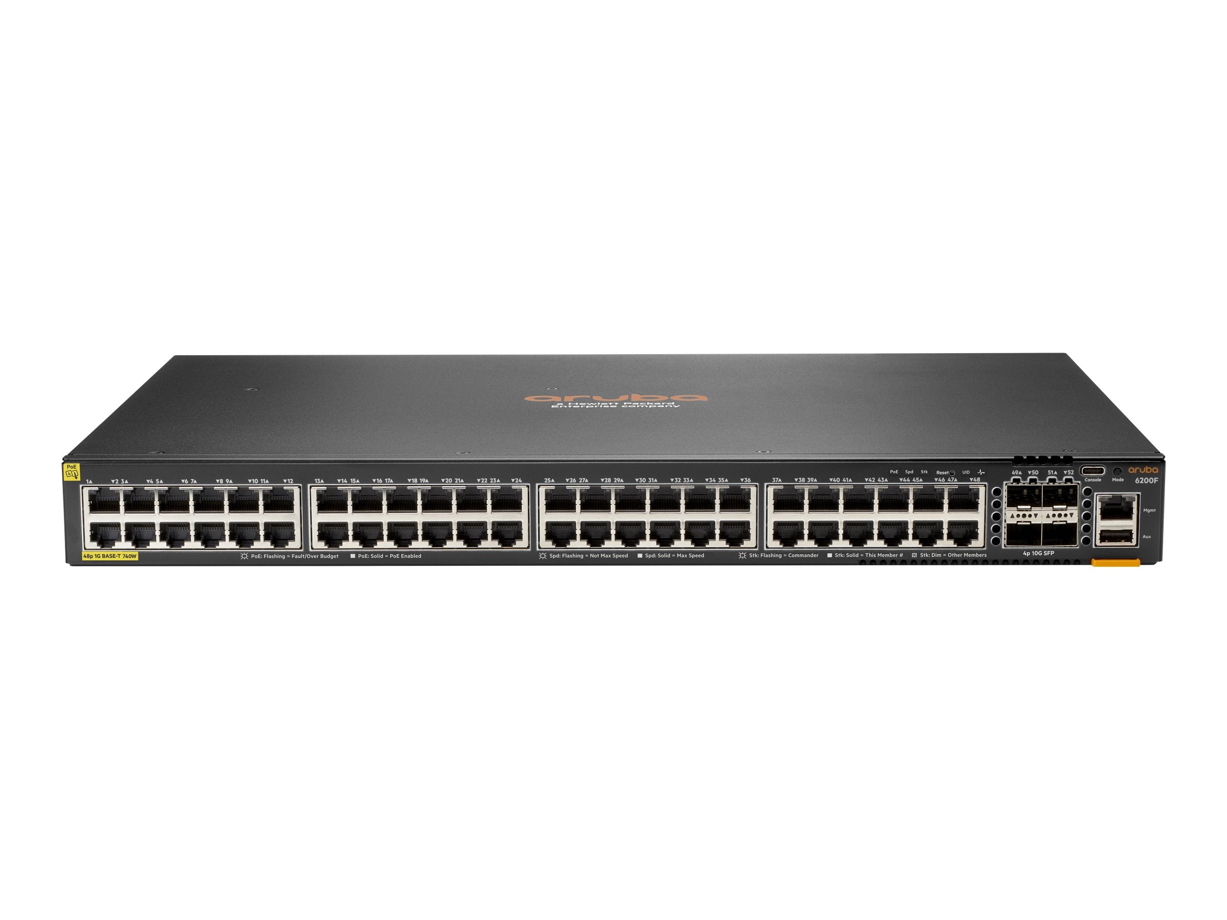 HPE Aruba Networking CX 6200F 48G Class-4 PoE 4SFP 740W Switch